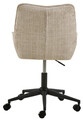 Scaun de birou Eddie, Actona, 57x59.5x90.5 cm, rotativ, tesatura Chenille/otel, bej