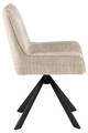 Scaun Eddie, Actona, 59x56x81 cm, rotativ, tesatura Chenille/otel, bej