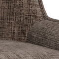 Scaun Eddie, Actona, 59x56x81 cm, rotativ, tesatura Chenille/otel, maro pudrat