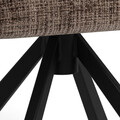 Scaun Eddie, Actona, 59x56x81 cm, rotativ, tesatura Chenille/otel, maro pudrat