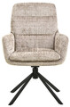 Scaun Edgar, Actona, 61x67x94 cm, rotativ, tesatura Chenille/otel, bej