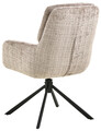 Scaun Edgar, Actona, 61x67x94 cm, rotativ, tesatura Chenille/otel, bej