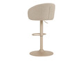 Scaun de bar Eleanor, Actona, 53x56x110 cm, rotativ, tesatura structurata/otel, bej