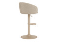 Scaun de bar Eleanor, Actona, 53x56x110 cm, rotativ, tesatura structurata/otel, bej