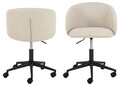 Scaun de birou Eleanor, Actona, 56x57x83 cm, rotativ, tesatura structurata/otel, bej