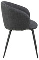 Scaun Eleanor, Actona, 55.5x55x79 cm, tesatura structurata/otel, gri inchis