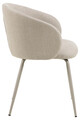 Scaun Eleanor, Actona, 55.5x55x79 cm, tesatura structurata/otel, bej/gri