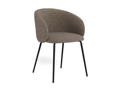 Scaun Eleanor, Actona, 55.5x55x79 cm, tesatura structurata/otel, gri maro deschis