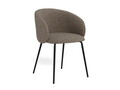 Scaun Eleanor, Actona, 55.5x55x79 cm, tesatura structurata/otel, gri maro deschis