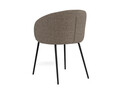 Scaun Eleanor, Actona, 55.5x55x79 cm, tesatura structurata/otel, gri maro deschis