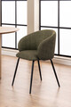 Scaun Eleanor, Actona, 55.5x55x79 cm, tesatura structurata/otel, verde