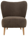 Fotoliu Elmont, Actona, 71x75x80 cm, plus teddy/lemn de stejar, maro