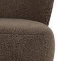 Fotoliu Elmont, Actona, 71x75x80 cm, plus teddy/lemn de stejar, maro
