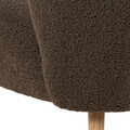 Fotoliu Elmont, Actona, 71x75x80 cm, plus teddy/lemn de stejar, maro