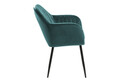 Scaun Emilia, Actona, 57x61x83 cm, catifea/otel, verde sticla