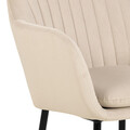 Scaun Emilia, Actona, 57x61x83 cm, catifea/otel, bej nisip