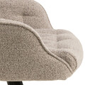 Scaun de birou Erik, Actona, 60x67.5x106 cm, rotativ, tesatura Boucle/otel, bej