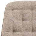 Scaun de birou Erik, Actona, 60x67.5x106 cm, rotativ, tesatura Boucle/otel, bej