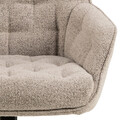 Scaun de birou Erik, Actona, 60x67.5x106 cm, rotativ, tesatura Boucle/otel, bej