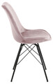 Scaun Eris, Actona, 48.5x54x85.5 cm, catifea/otel, roz pudrat