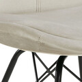 Scaun Eris, Actona, 48.5x54x85.5 cm, catifea/otel, bej nisip