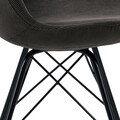 Scaun Eris, Actona, 48.5x54x85.5 cm, tesatura corduroy/otel, antracit