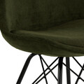Scaun Eris, Actona, 48.5x54x85.5 cm, tesatura corduroy/otel, verde olive