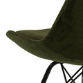 Scaun Eris, Actona, 48.5x54x85.5 cm, tesatura corduroy/otel, verde olive