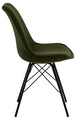 Scaun Eris, Actona, 48.5x54x85.5 cm, tesatura corduroy/otel, verde olive