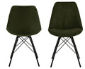 Scaun Eris, Actona, 48.5x54x85.5 cm, tesatura corduroy/otel, verde olive