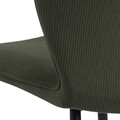Scaun Evelyn, Actona, 43x58.5x82 cm, tesatura corduroy/otel, verde olive