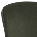 Scaun Evelyn, Actona, 43x58.5x82 cm, tesatura corduroy/otel, verde olive