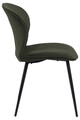Scaun Evelyn, Actona, 43x58.5x82 cm, tesatura corduroy/otel, verde olive