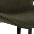 Scaun Femke, Actona, 47.5x57.5x85 cm, tesatura corduroy/otel, verde olive