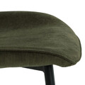 Scaun Femke, Actona, 47.5x57.5x85 cm, tesatura corduroy/otel, verde olive