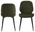 Scaun Femke, Actona, 47.5x57.5x85 cm, tesatura corduroy/otel, verde olive