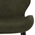 Scaun Femke, Actona, 47.5x57.5x85 cm, tesatura corduroy/otel, verde olive