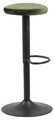 Scaun de bar Finch, Actona, 40x40x82 cm, rotativ, catifea/otel, verde forest