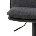 Scaun de bar Flynn, Actona, 44x53x107 cm, rotativ, tesatura structurata/otel, gri inchis