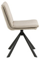 Scaun Flynn, Actona, 47x59x85 cm, rotativ, tesatura structurata/otel, bej