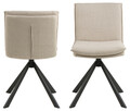 Scaun Flynn, Actona, 47x59x85 cm, rotativ, tesatura structurata/otel, bej