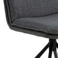 Scaun Flynn, Actona, 47x59x85 cm, rotativ, tesatura structurata/otel, gri inchis