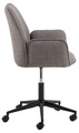 Scaun de birou Glenda, Actona, 59.5x61.5x99 cm, rotativ, tesatura structurata/otel, gri maro deschis