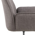 Scaun de birou Glenda, Actona, 59.5x61.5x99 cm, rotativ, tesatura structurata/otel, gri maro deschis