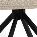 Scaun Glenda, Actona, 61x63x88.5 cm, rotativ, tesatura structurata/otel, bej