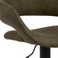 Scaun de bar Grace, Actona, 54.5x48.5x101 cm, rotativ, poliester/otel, verde olive