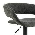 Scaun de bar Grace, Actona, 54.5x48.5x101 cm, rotativ, poliester/otel, gri inchis