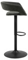 Scaun de bar Grace, Actona, 54.5x48.5x101 cm, rotativ, poliester/otel, gri inchis