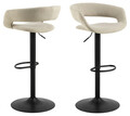 Scaun de bar Grace, Actona, 54.5x48.5x101 cm, rotativ, poliester/otel, bej nisip