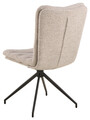 Scaun Grafton, Actona, 50.5x65x96.5 cm, rotativ, tesatura Boucle/otel, gri deschis